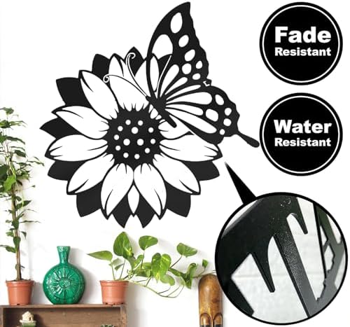 Sunflower Farmhouse Metal Wall Art - Style A