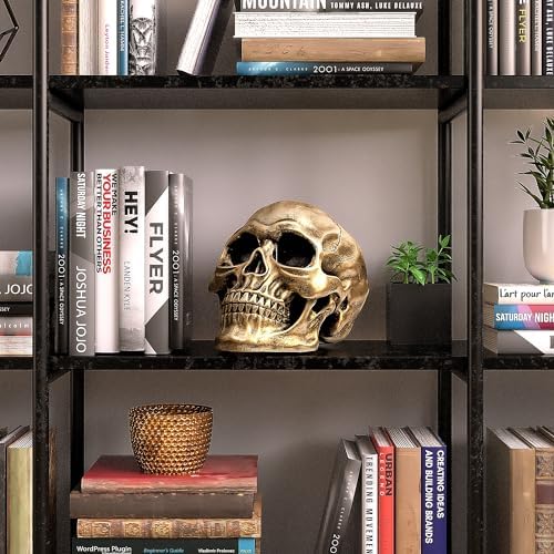 READAEER Resin Skull Statue for Home Decor and Halloween