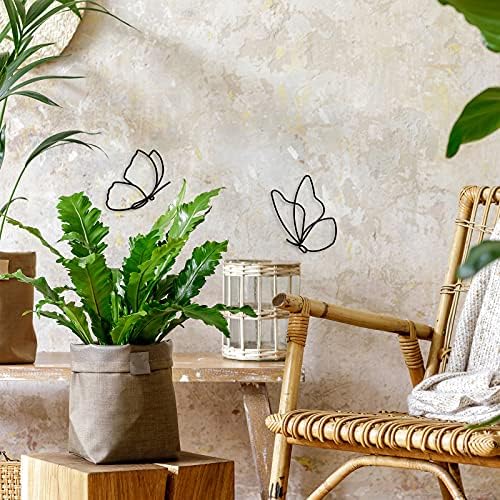 Hotop 5 Piece Butterfly Metal Wall Art Decor Set