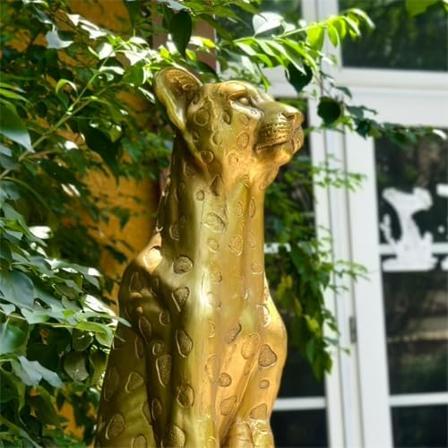 OUTOUR 355H Large Leopard Statue Outdoor Garden Decor
