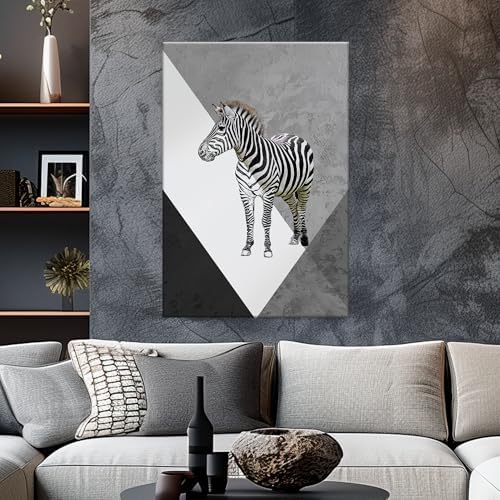 EGD Zebra Wall Art for Modern Living Room Decor