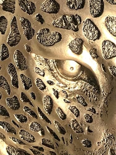 Decorative Jaguar Head Wall Sculpture with Gold Finish