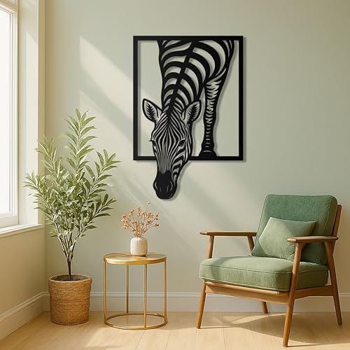 Pluviart Zebra Metal Wall Art 23x16