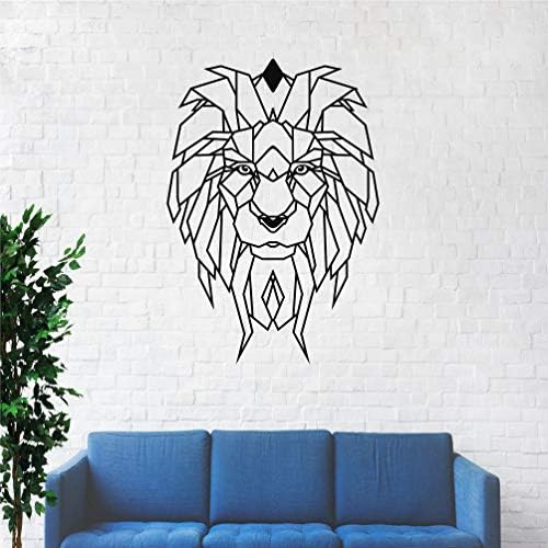 DEKADRON Geometric Metal Lion Head Wall Art 13W x 18H