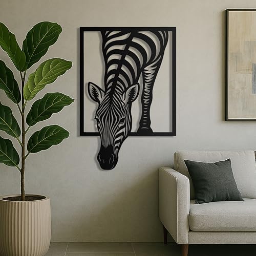 Pluviart Zebra Metal Wall Art 23x16