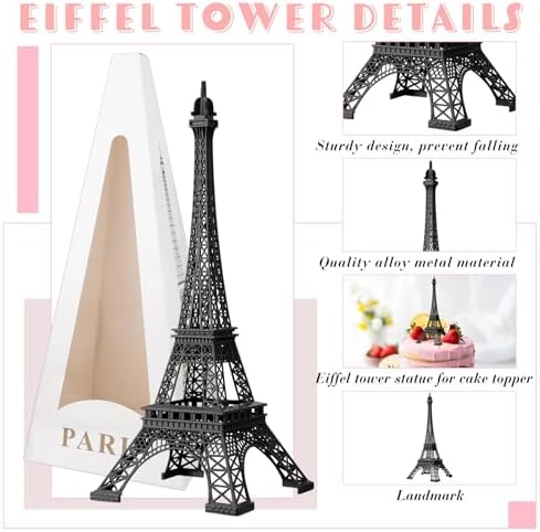 Hicarer 9 Pcs Eiffel Tower Statue Decor Set