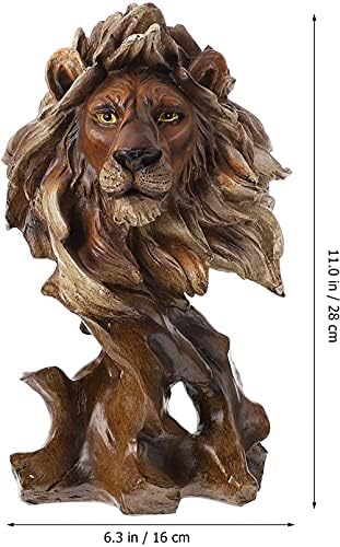 Resin Lion Head Statue Home Decor Sculpture