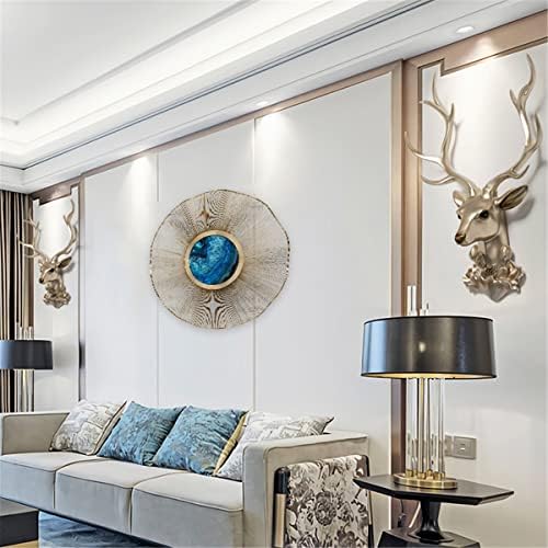 Gold Deer Head Wall Sculpture by YYDX