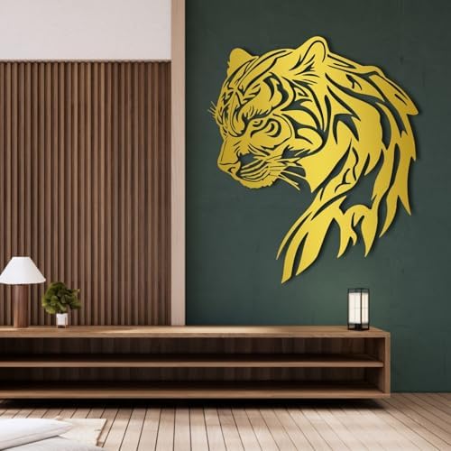 Black Leopard Head Metal Wall Art 47x40cm