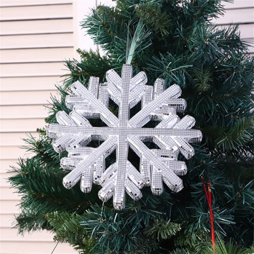 Xmas Snowflake Mirror Disco Ball 94 Inches Decorative