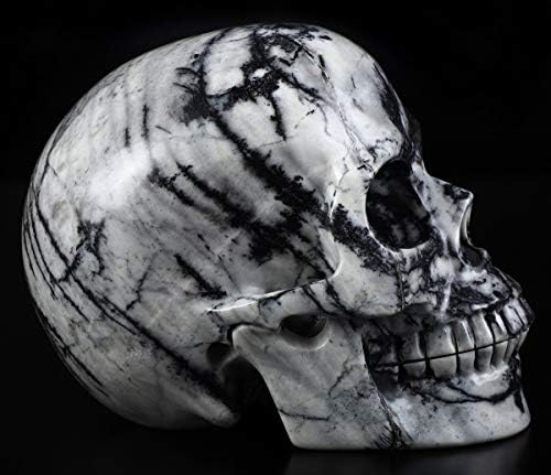 Skullis 5 Inch Black Picasso Crystal Skull Statue