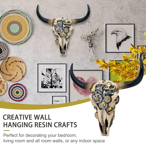 Alikiki Steampunk Bull Skull Wall Decor