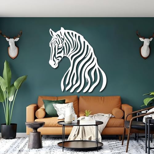 Hotuijxca Zebra Metal Wall Art 19x16in