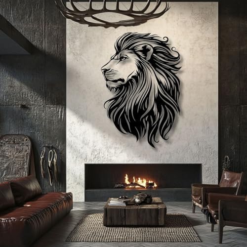 Flewfar Metal Wall Art Lion Head