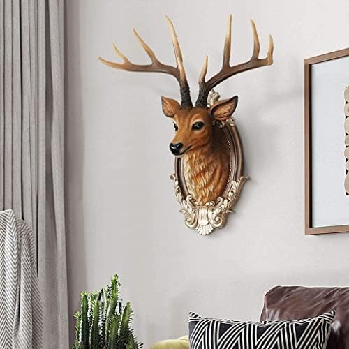 REMYS Artificial Deer Head Wall Decor Sculpture