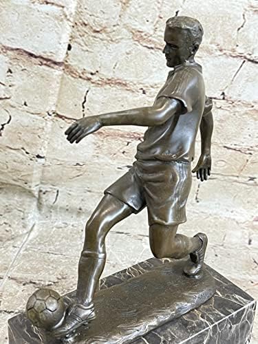 European Bronze ARTDECO Soccer World Cup Trophy Statue on Marble Base