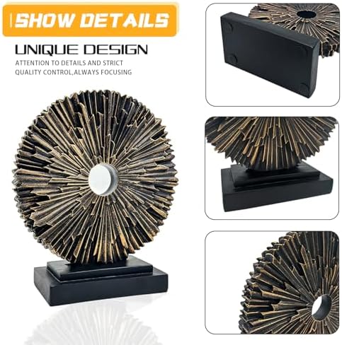 Abstract Black Copper Statue for Home Office Decor