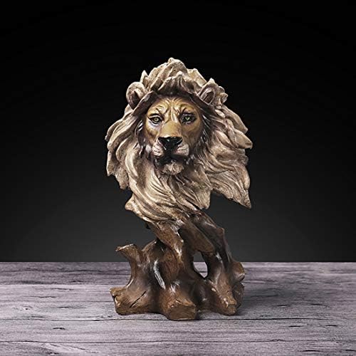 FUNSXBUG 11 Inch Resin Lion Statue Home Decor
