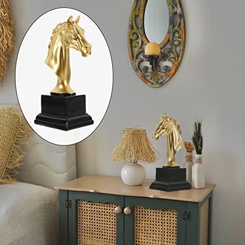 Gatuida Golden Horse Head Statue Sculpture Trophy