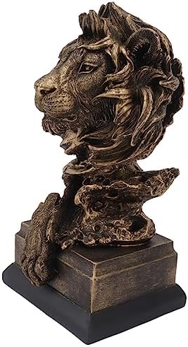 Vivid Head Sculpture Lifelike Animal Statue for Home Decor