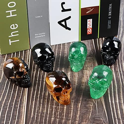 Artistone 2 Inch Tiger Eye Crystal Skull Statue