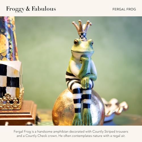 Mackenzie-Childs Fergal Frog on Ball Statue