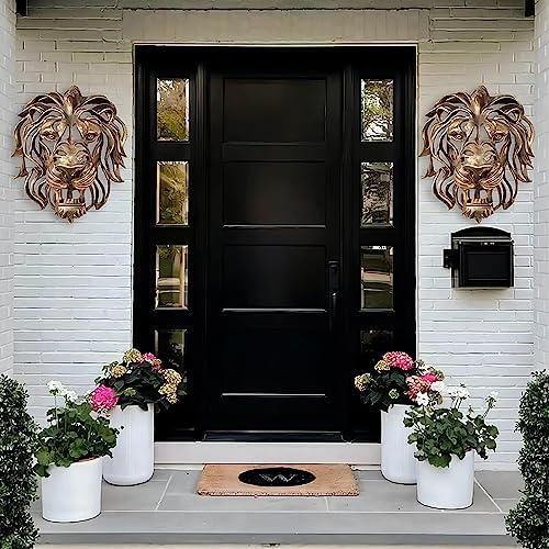 Rare Find 12-inch Gold Lion Head Wall Sculpture