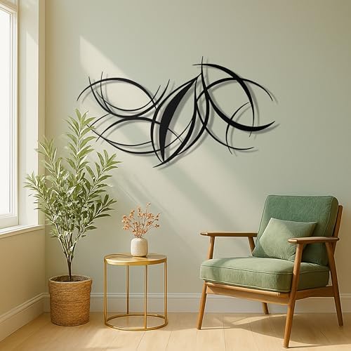 Pluviart Modern Abstract Metal Wall Art 40x23 Inch