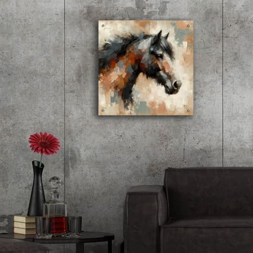 Epic Art Brown Horse 2 Acrylic Wall Art 24x24