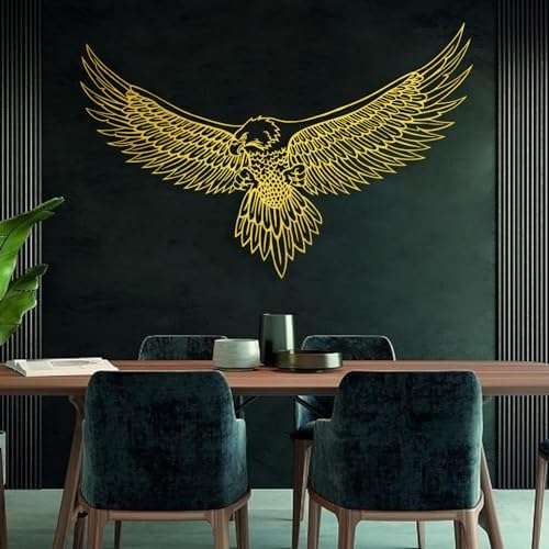 Cadeali Metal Eagle Wall Art Decor Sculpture
