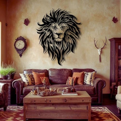 Flewfar Metal Wall Decor Lion Head Unframed