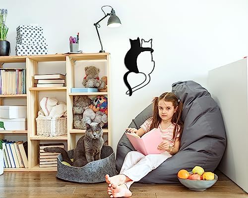 Kas Home 2pc Iron Cat Wall Art Sculpture