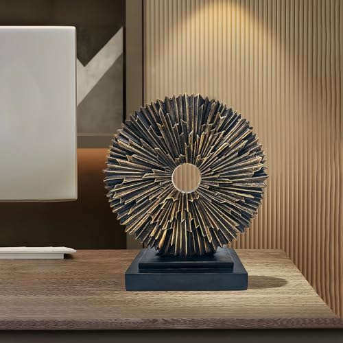 Abstract Black Copper Statue for Home Office Decor