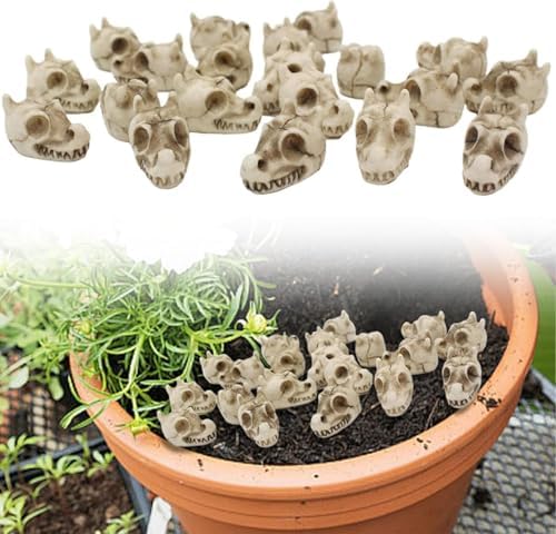 Mini Resin Dragon Skull Decorations 20PCS Halloween Figurines