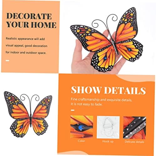 Ciieeo 2pcs Butterfly Wall Hanging Decor Sculptures
