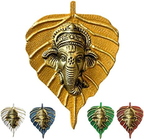 LOVENSPIRE Metal Leaf Ganesha Wall Hanging