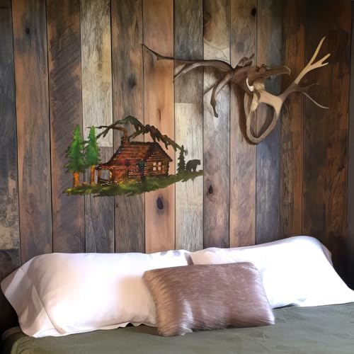 MorningRo Cabin Bear Wall Art Sculpture - 1378 x 7 Inch