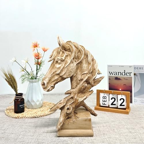 Rustic Horse Head Statue 16 Inch Home Decor