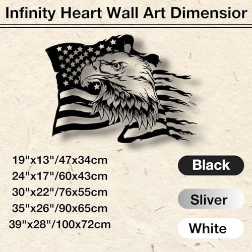 American Eagle Metal Wall Art 35W x 26H