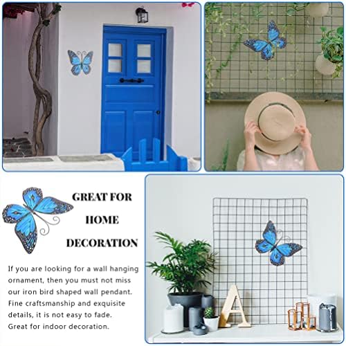 Operitacx Iron Butterfly Wall Art 2pcs Decor
