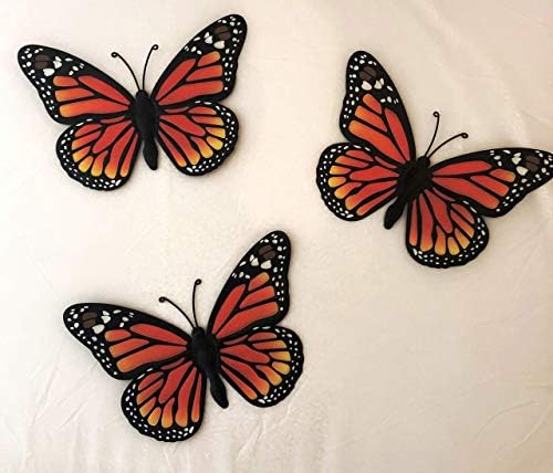 3D Metal Butterfly Wall Art Decor Set of 3
