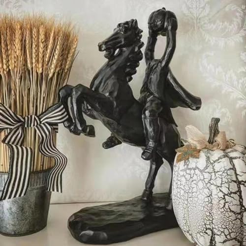 Headless Horseman Statue 22cm Black Halloween Decor