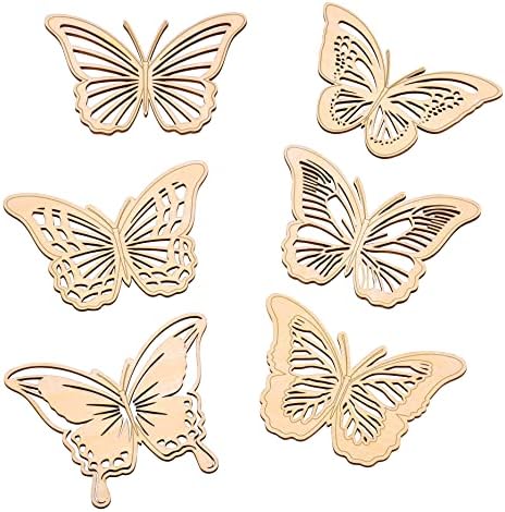 Fourth Level MFG 6-PC 4 Inch Butterfly Wall Art