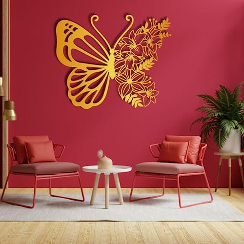 Vibrant Butterfly Metal Wall Art Decor