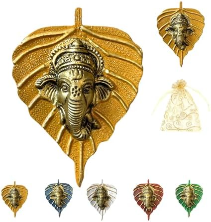 LOVENSPIRE Metal Leaf Ganesha Wall Hanging