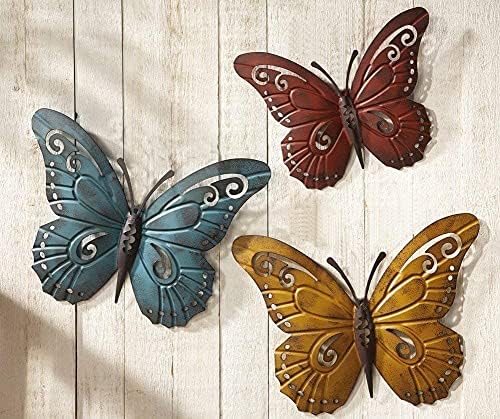Superdream 3D Metal Butterfly Wall Art Trio