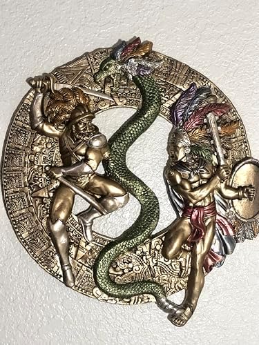 Aztec Conquista Decorative Wall Plaque Bronze Finish