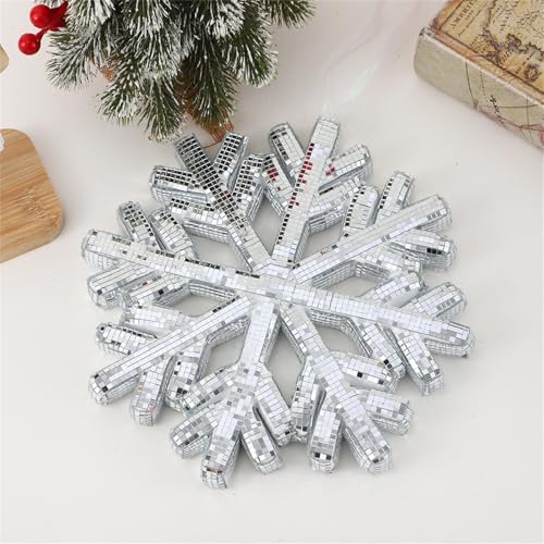 Xmas Snowflake Mirror Disco Ball 94 Inches Decorative