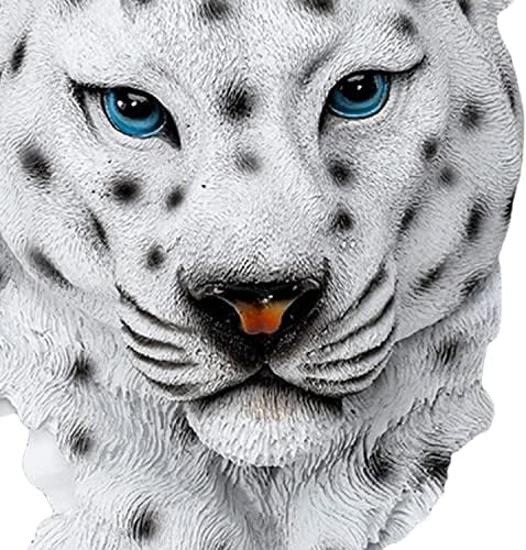 Leopard Head Wall-Mounted Sculpture White