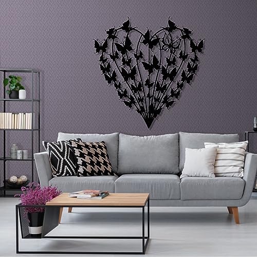 Infinity Heart Butterfly Metal Wall Art Decor